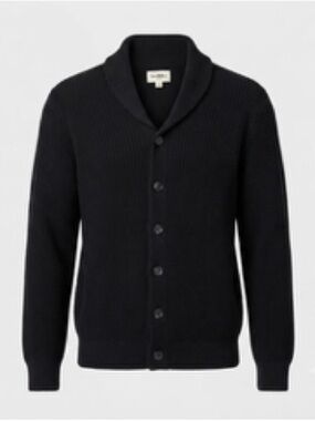 Goodfellow & Co Black Shawl Collar Cardigan Sweater Mens Small NWT